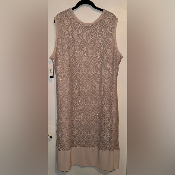 R&M Richard’s Dress Ivory/Taupe - Picture 5 of 5